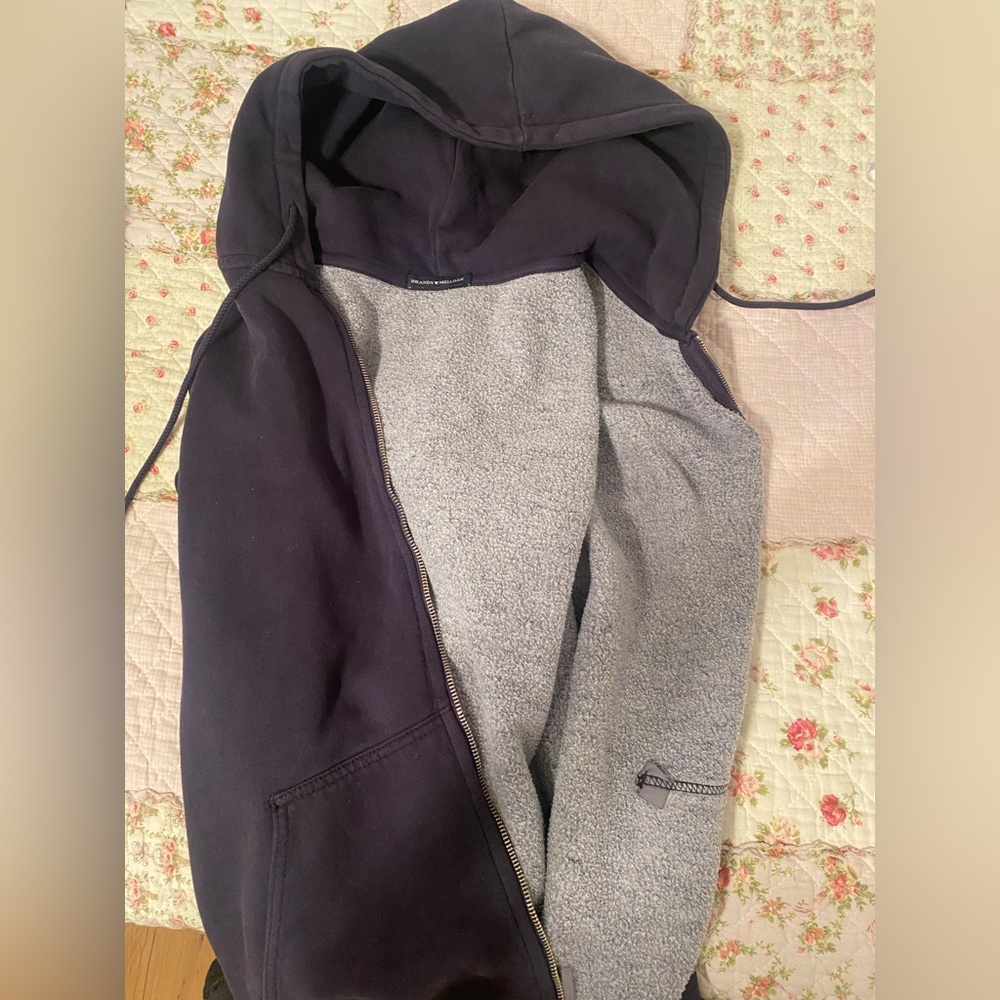 navy brandy melville zip up